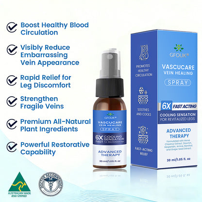 🇦🇺💃🌿GFOUK® VascuCare Vein Healing Spray(Designed for Varicose veins, Spider veins, Deep vein Thrombosis, Chronic venous insufficiency, Venous ulcers, Thrombophlebitis and other venous issues)