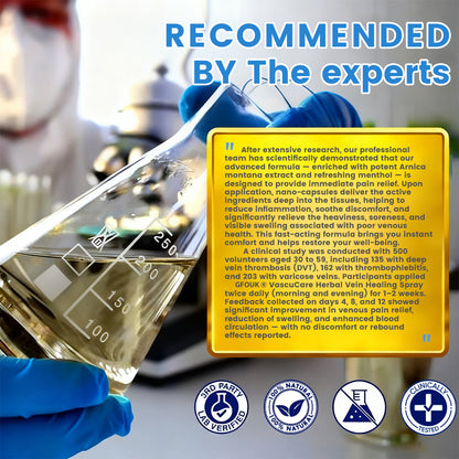 🇦🇺💃🌿GFOUK® VascuCare Vein Healing Spray(Designed for Varicose veins, Spider veins, Deep vein Thrombosis, Chronic venous insufficiency, Venous ulcers, Thrombophlebitis and other venous issues)