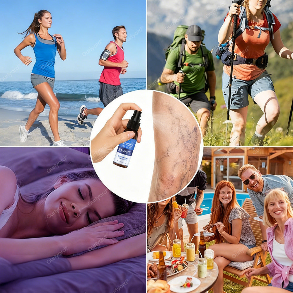 🇦🇺✅Ourlyard® VascuCare Vein Healing Spray(Designed for Varicose veins, Spider veins, Deep vein Thrombosis, Chronic venous insufficiency, Venous ulcers, Thrombophlebitis and other venous issues)